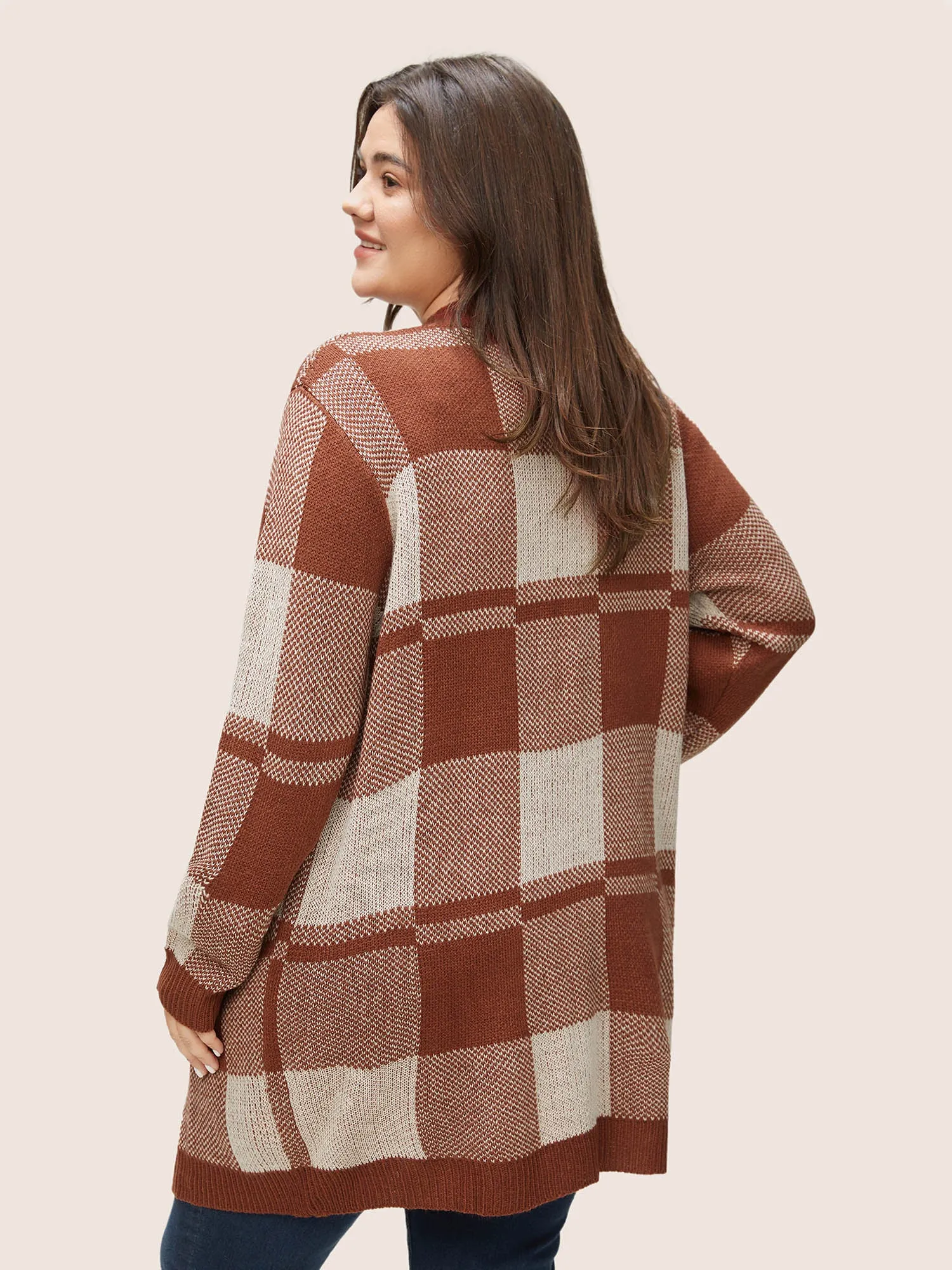 Contrast Colorblock Pocket Open Front Cardigan sold by Bloomchic product image thumbnail 2