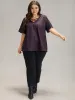 Lace Crisscross Neck T-shirt sold by Bloomchic