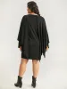 Halloween Plain Round Neck Dolman Sleeve Dress sold by Bloomchic