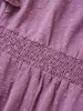 Solid Textured Shirred Patchwork Ruffles Dress sold by Bloomchic