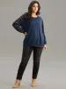 Plaid Two Tone Patchwork Rib Knit Sweatshirt sold by Bloomchic