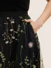 Floral Embroidered Mesh Elastic Waist Pocket Skirt sold by Bloomchic