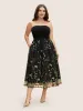 Floral Embroidered Mesh Elastic Waist Pocket Skirt sold by Bloomchic