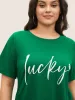 Positive Slogan Crew Neck T-shirt sold by Bloomchic