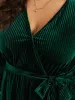 Velvet Rib Knit Wrap Hem Pocket Belted Dress sold by Bloomchic