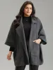 Batwing Sleeve Lapel Collar Coat sold by Bloomchic