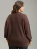 Solid Surplice Neck Elastic Cuffs Pullover sold by Bloomchic