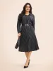 No-Gape Buttons Stretch Woven Shirt Dress sold by Bloomchic