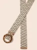 Round Buckle Woven Belt sold by Bloomchic