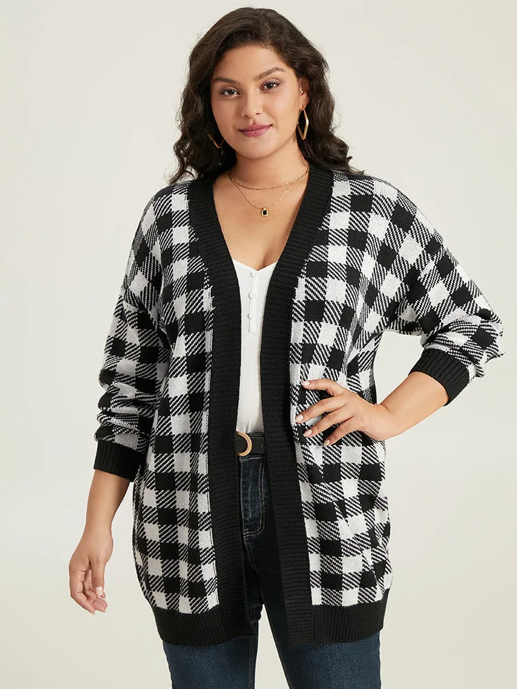 Supersoft Essentials Plaid Elastic Cuffs Cardigan sold by Bloomchic product image thumbnail 5
