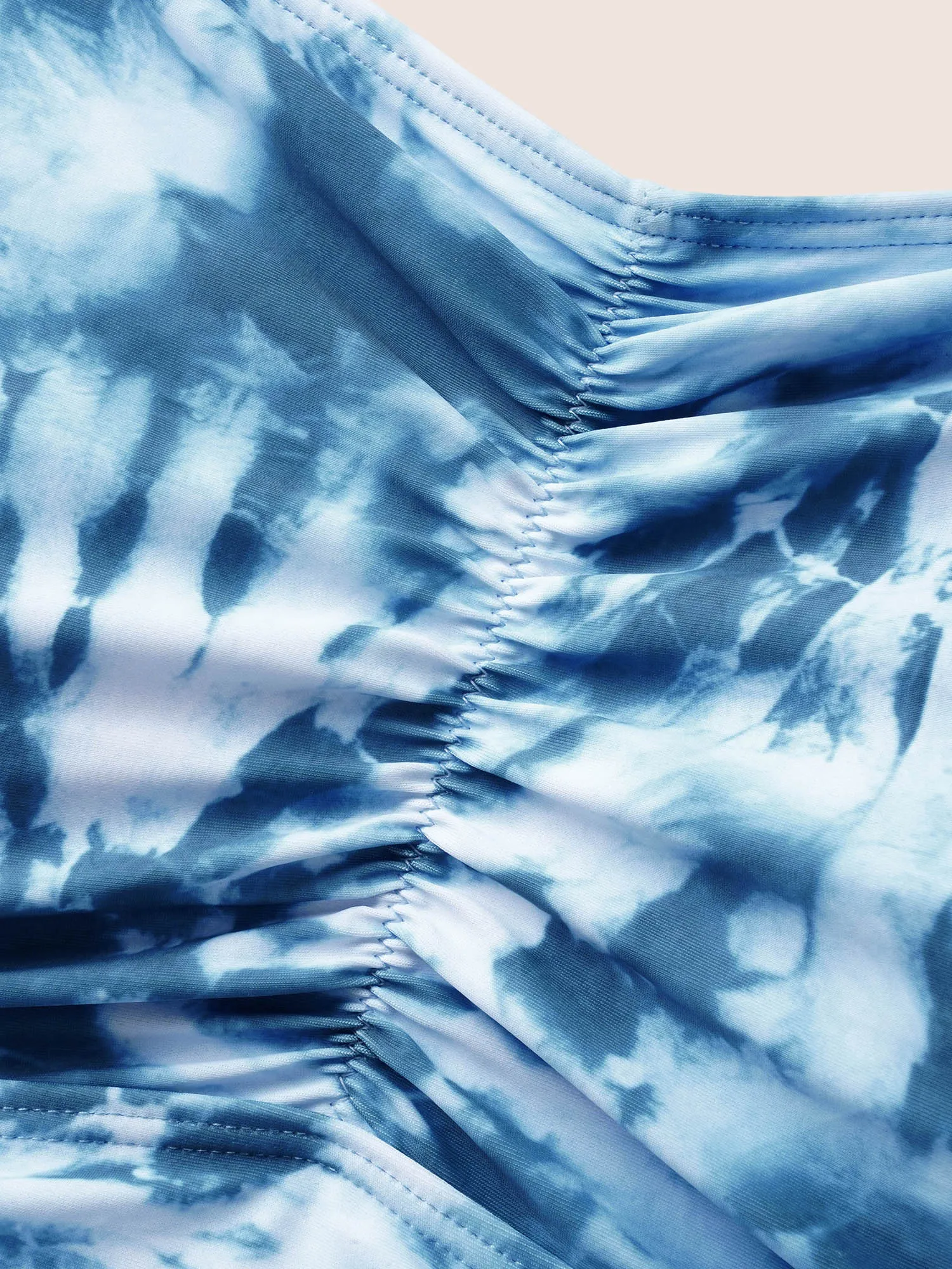 Heart Neckline Tie Dye Ruched Swim Dress sold by Bloomchic product image thumbnail 5