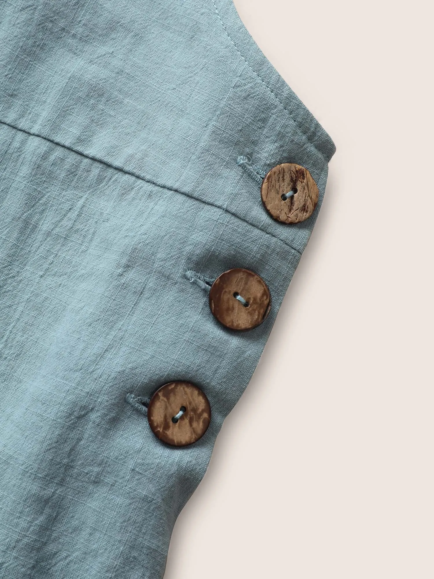 Cotton Solid Patch Pocket Button Detail Jumpsuit sold by Bloomchic product image thumbnail 5