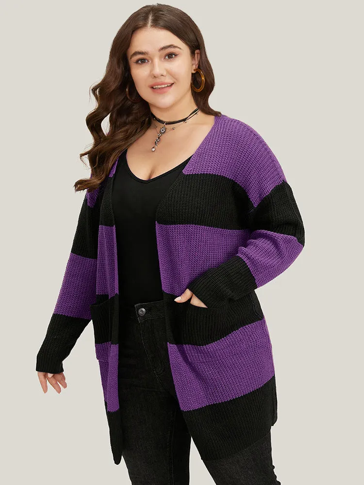 Halloween Colorblock Patched Pocket Tunic Cardigan sold by Bloomchic product image thumbnail 5