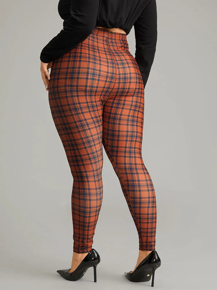 Plaid Skinny Elastic Waist Leggings sold by Bloomchic product image thumbnail 4