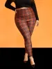 Plaid Skinny Elastic Waist Leggings sold by Bloomchic