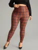 Plaid Skinny Elastic Waist Leggings sold by Bloomchic