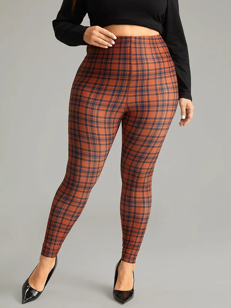 Plaid Skinny Elastic Waist Leggings sold by Bloomchic product image thumbnail 2