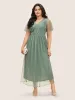 Floral Embroidered Mesh Ruffle Sleeve Dress sold by Bloomchic