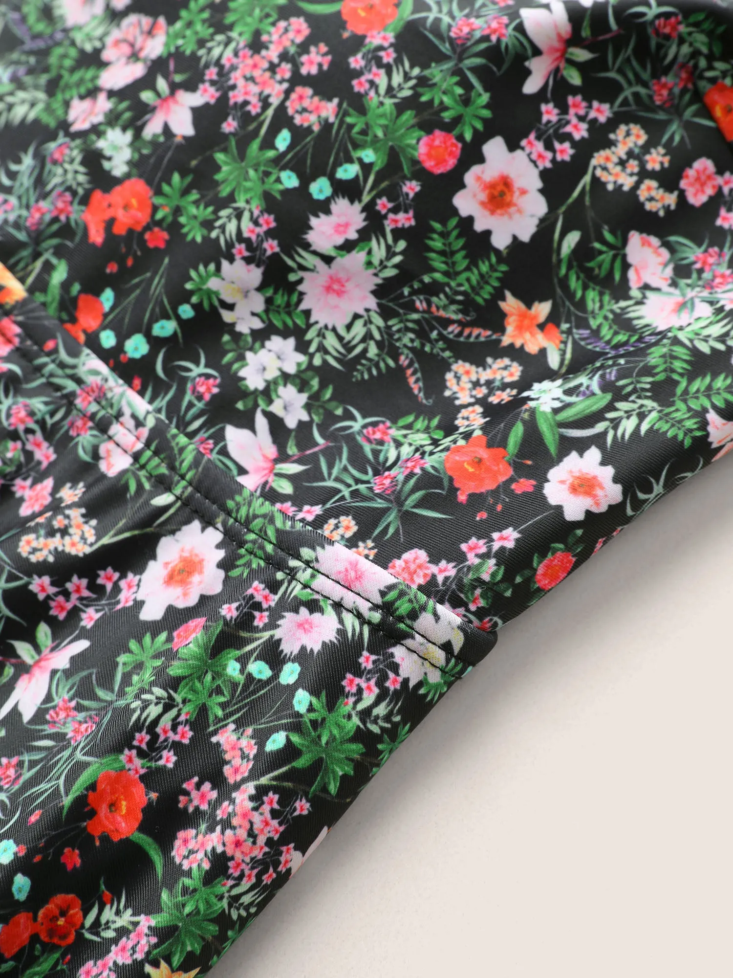 Ditsy Floral Ruffles Cold Shoulder Swim Dress sold by Bloomchic product image thumbnail 4