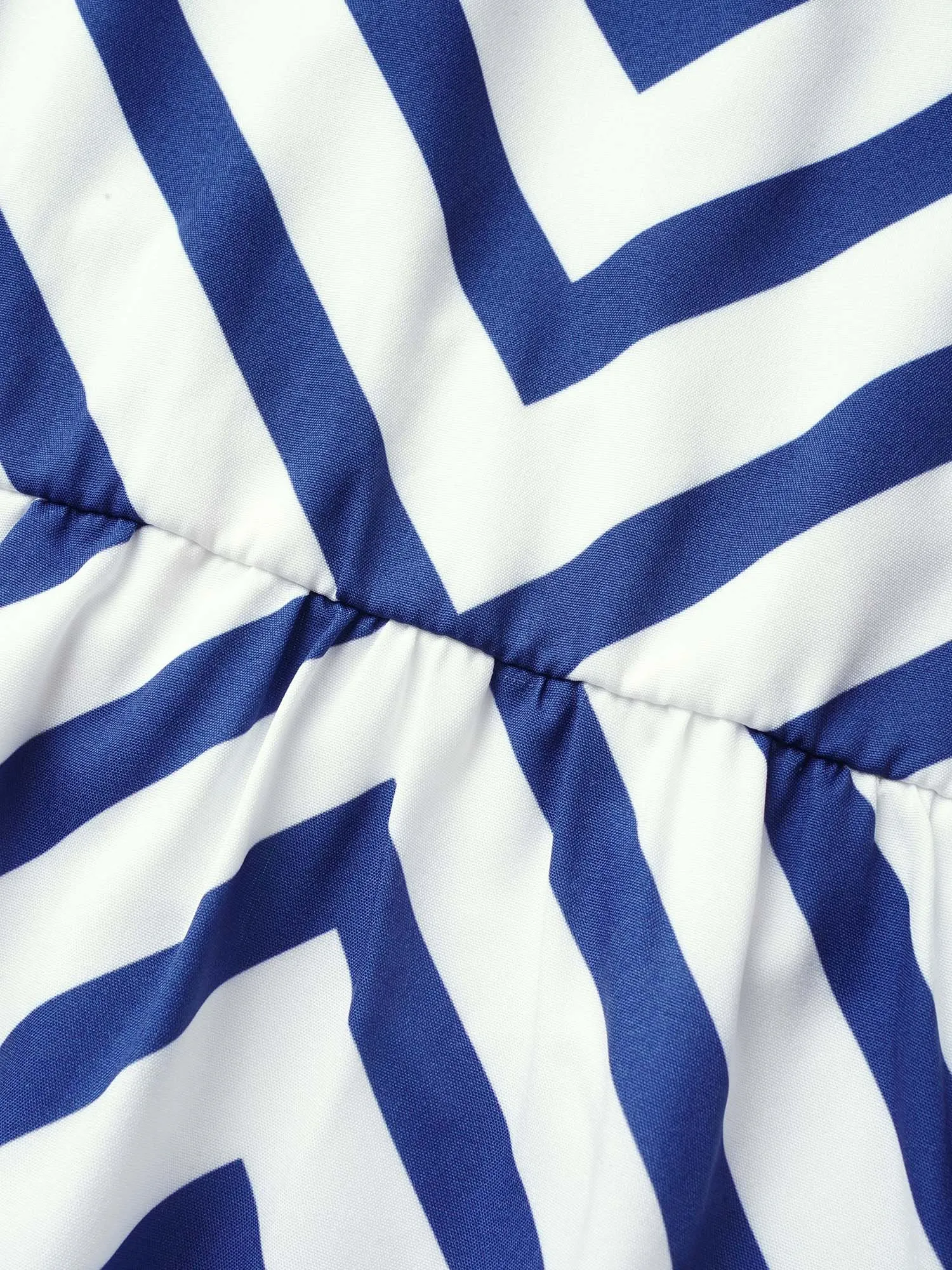 Striped Elastic Waist Ruffle Cap Sleeve Dress sold by Bloomchic product image thumbnail 5