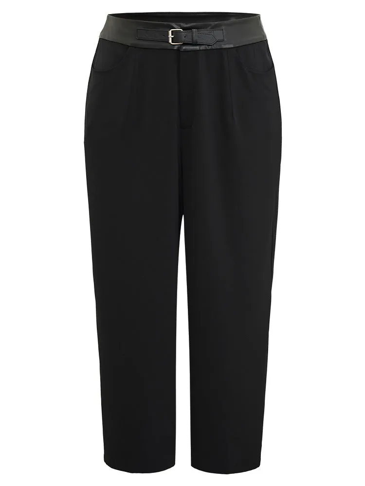 Static-Free PU Leather Buckle Detail Pants sold by Bloomchic product image thumbnail 5