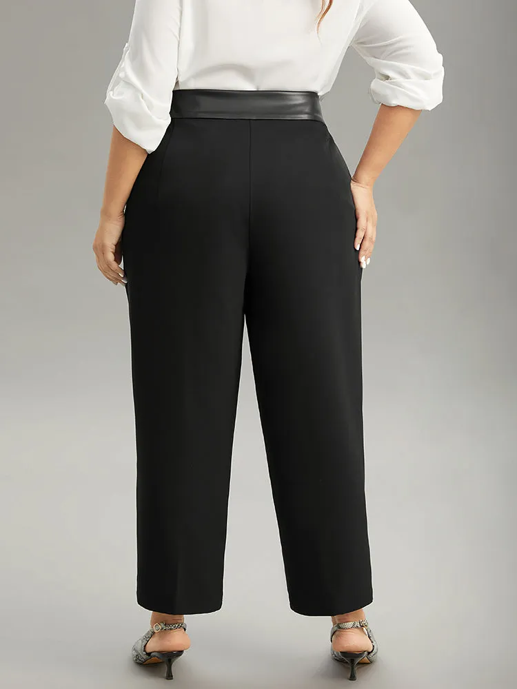 Static-Free PU Leather Buckle Detail Pants sold by Bloomchic product image thumbnail 2