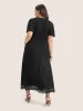 Solid Pocket Contrast Lace Split Maxi Dress sold by Bloomchic