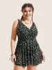 Ditsy Floral See Through Gathered Swim Dress sold by Bloomchic
