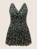 Ditsy Floral See Through Gathered Swim Dress sold by Bloomchic