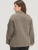 Solid Denim Button Fly Flap Pocket Light Wash Jacket sold by Bloomchic