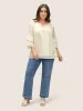 Plisse Mesh Flutter Layered Sleeve Blouse sold by Bloomchic