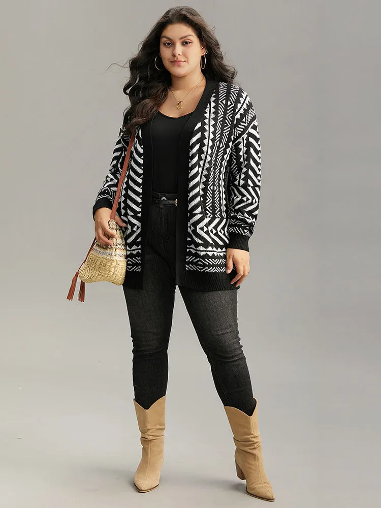 Bandana Print Open Front Loose Cardigan sold by Bloomchic product image thumbnail 5