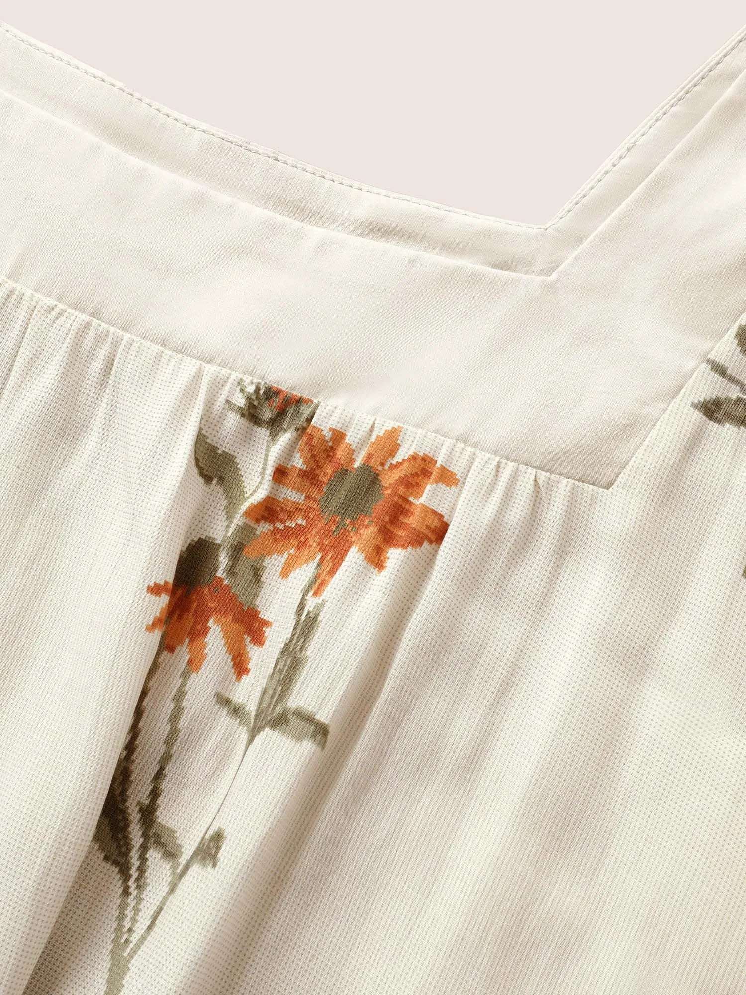 Boho Print Square Neck Ruffle Sleeve Pocket Sleep Dress sold by Bloomchic product image thumbnail 5