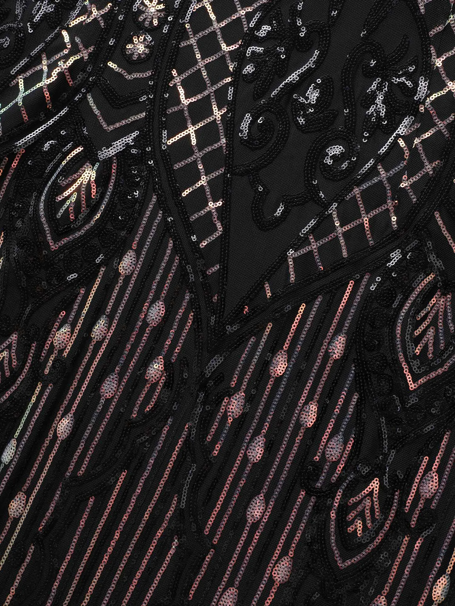 Geometric Sequin Split Hem Cami Dress sold by Bloomchic product image thumbnail 5