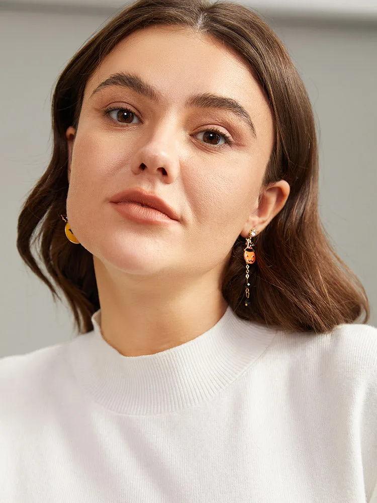 Halloween Pumpkin & Moon Earrings sold by Bloomchic product image thumbnail 3