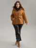Plisse Quilted Zipper Fly Belted Padded Jacket sold by Bloomchic