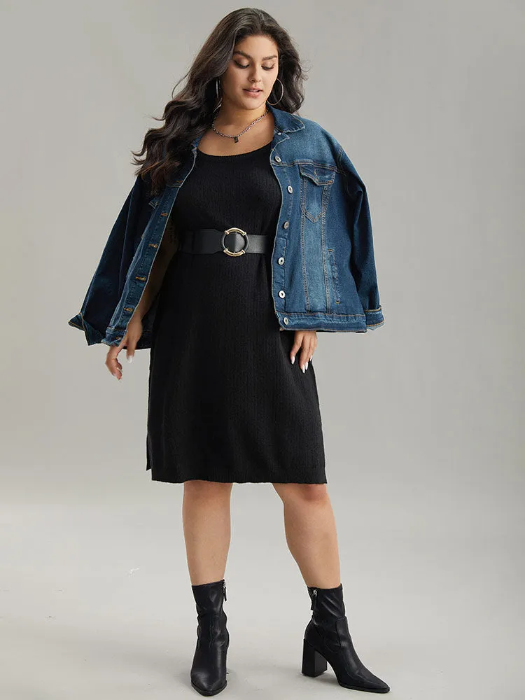 Supersoft Essentials Anti-Pilling Shoulderless Sweater Dress sold by Bloomchic