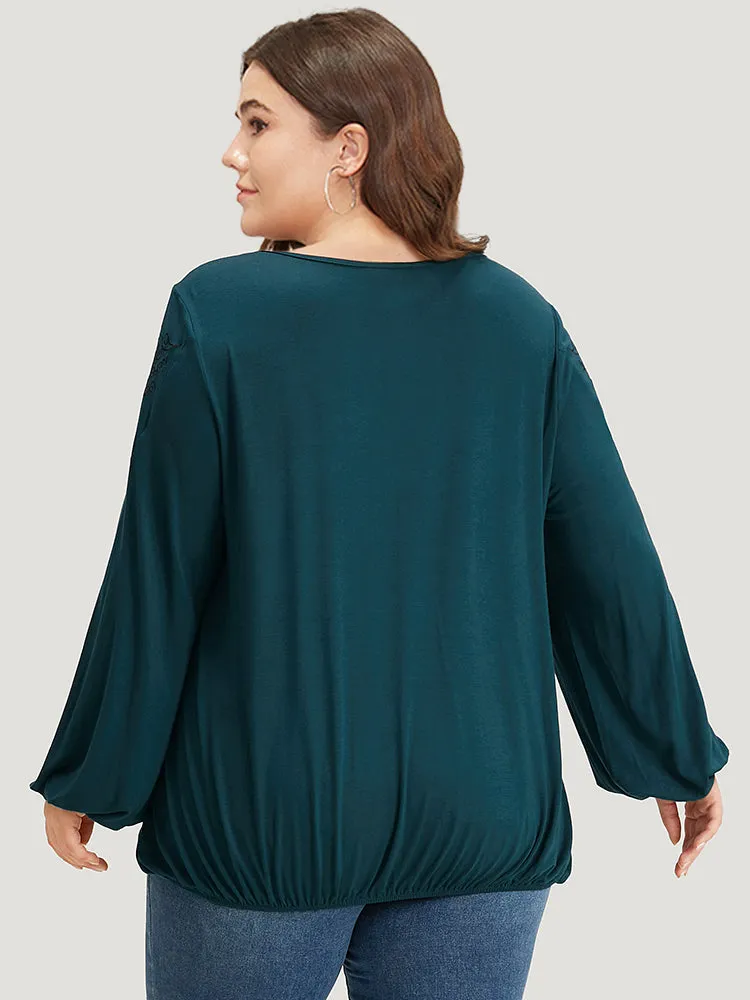 Supersoft Essentials Embroidered Elastic Hem T-shirt sold by Bloomchic product image thumbnail 2