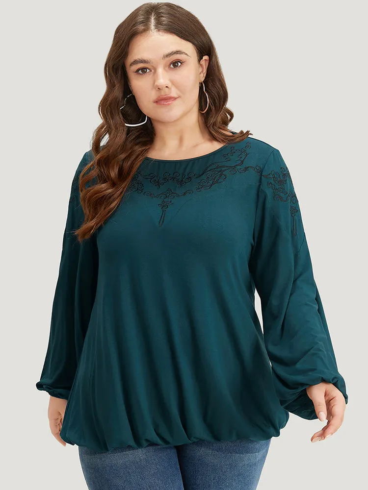 Supersoft Essentials Embroidered Elastic Hem T-shirt sold by Bloomchic product image thumbnail 5