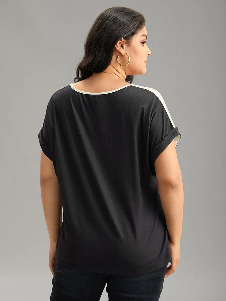 Boho Print Roll Batwing Sleeve T-shirt sold by Bloomchic product image thumbnail 2