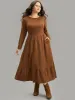 Water Ripple Long Sleeve Pocket Dress sold by Bloomchic