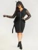 Halloween Guipure Lace Zipper Fly Layered Dress sold by Bloomchic