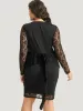 Halloween Guipure Lace Zipper Fly Layered Dress sold by Bloomchic