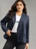 Plaid Flap Detail Suit Collar Button Up Blazer sold by Bloomchic