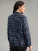 Plaid Flap Detail Suit Collar Button Up Blazer sold by Bloomchic