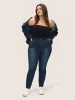 Zipper Fly Dark Wash Full Length Jeans sold by Bloomchic