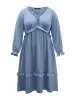 Plain Pocket Elastic Waist Ruffles Frill Trim Dress sold by Bloomchic