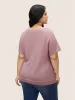 Plain Waffle Knit V Neck T-shirt sold by Bloomchic