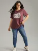 Pumpkin Print Round Neck T-shirt sold by Bloomchic
