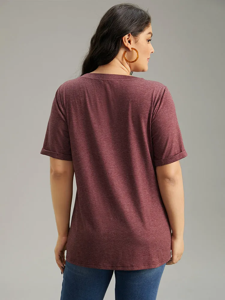 Pumpkin Print Round Neck T-shirt sold by Bloomchic product image thumbnail 2